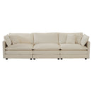 Mid-Century Modern 3-Seater Sofa with Pillows