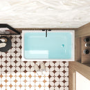 Freestanding Bathtub With Drain, Rectangular Shape by HouseOfZazla