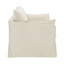 Shane - Loveseat With 2 Pillows - Beige Linen by Unique Piece Furniture