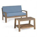 2 Piece Outdoor Conversation Set (Loveseat & Coffee Table With Water-Resistant Cushions)