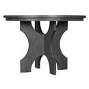 5-Piece Dining Table Set, 44" Round Dining Table with Curved Bench & Side Chairs for 4-5 People for Dining Room and Kitchen (Grey)