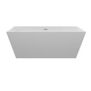 Glossy Freestanding Soaking Tub With Drain, Spacious Stand Alone Bathtub For Bathrooms - Glossy White by HouseOfZazla