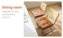 Dining Chairs Set of 2, Faux Leather Rattan Side Accent Chairs