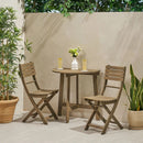 Outdoor 3 Piece Half Round Folding Bistro Set by HouseOfZazla