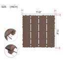 Plastic Interlocking 44 Pack Patio Deck Tiles, Square Waterproof Outdoor All Weather Use by HouseOfZazla