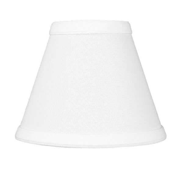 6"W x 5"H Set of 6 Chandelier White Linen Clip-On Lampshade, photo 2 of 8