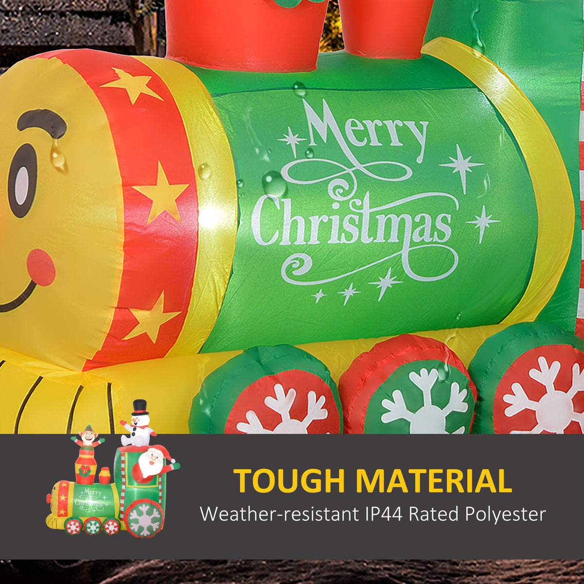 Outsunny 5.9' Christmas Inflatables Train, photo 4 of 9