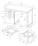 Computer Desk Left Right Set-Up Storage Drawers For Home Office by HouseOfZazla