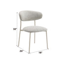 Kalam - Fabric Side Chair (Set of 2) - Light Gray by HouseOfZazla