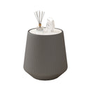 Light Sintered Stone Top Cup Shape Leather Coffee Table