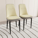 Modern Dining Chair With Cushions And Metal Legs by HouseOfZazla