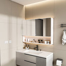 Aluminium Medicine Cabinet Mirror, With 3 Colors LED Light And Defogging Function - Khaki by HouseOfZazla