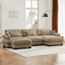 Super Comfort Oversized Modular Sectional Sofa With Movable Ottoman by HouseOfZazla