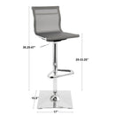 Mirage - Contemporary Adjustable Barstool With Swivel