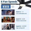 Low Profile Flush Mount Intergrated LED Ceiling Fan With Light And Reversible Quiet Motor by HouseOfZazla