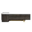 TV Stand With 1 Drawer, 2 Cabinets And Adjustable Shelves by HouseOfZazla