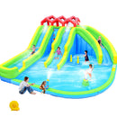 7-in-1 Inflatable Water Park Three Slide with Blower and Climbing Wall for Children by HouseOfZazla