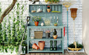 TOPMAX 65" Large Wooden Farmhouse Rustic Outdoor Potting Bench Table