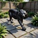 Simulated Black Tiger Resin Garden Statue by HouseOfZazla