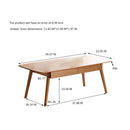 Low Table, Coffee Table With Storage Shelf - Natural by Unique Piece Furniture