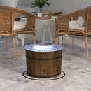 Smokeless Fire Pit with Fireproof Mat - 20.5' Barrel Style Portable Wood Burning Firepit