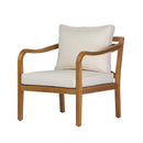 Acacia Wood Patio Furniture Club Chair Set of 2 by HouseOfZazla