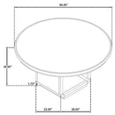 Leandro 60-inch Round Dining Table Burnished Black