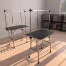 Professional Dog Pet Grooming Table Large Adjustable Heavy Duty Portable With Arm & Noose & Mesh Tray - Black by HouseOfZazla