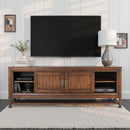 TV Stand Console, For TVs Up To 85", 2 Tone - Brown by HouseOfZazla