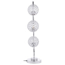 Vandy - 3 Light Curvy Table Lamp With Orb Shades - Chrome
