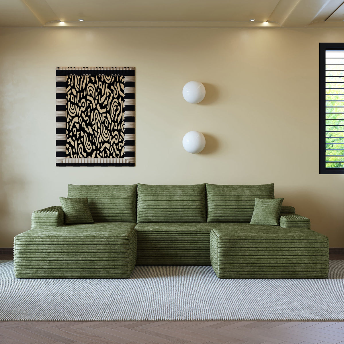 107" Cloud Sectional Sofa with Ottoman, photo 10 of 10