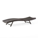 Kauai Modern Style PE Wicker Chaise Lounge - Brown Multi