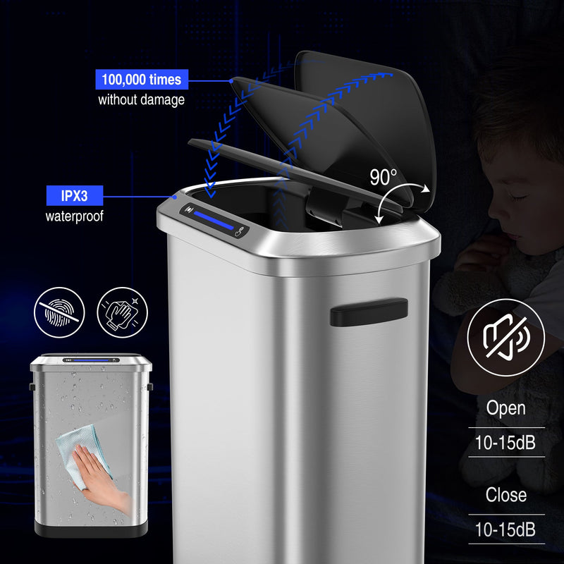 50L Smart automatic Trash Cans - Full Intelligent Sensor