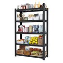 Heavy Duty 5 Tier Adjustable Metal Mesh Storage Rack With 2000 Lbs Capacity - Brushed Nickel by HouseOfZazla