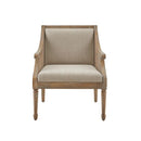 Transitional Cane Accent Armchair And Back Cushion - Natural by Unique Piece Furniture
