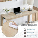 4 Piece Bar Table Set with Power Outlet,Bar Table Set with Chairs,Sofa Bar Table with Stools,Behind Couch Table with 3 Padded Stools for Living Room,Dining room, Light Oak by Montret