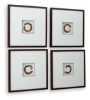 Dallbourne - Wall Art Set (Set of 4) - White / Gold Finish by Unique Piece Furniture