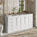 Shaker Free Standing Bathroom Vanity Cabinet & Sink, Soft Close Drawers, Soft Close Doors by HouseOfZazla