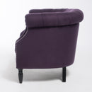 Celestialis - Upholstered Club Chair With Tub Design And Rolled Recessed Armrests