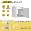 18" Floating Wall-Mounted Bathroom Vanity with Ceramic Sink