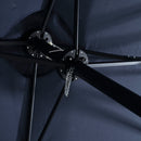 14.8 Ft Double Sided Outdoor Umbrella Rectangular Large with Crank (Navy Blue)