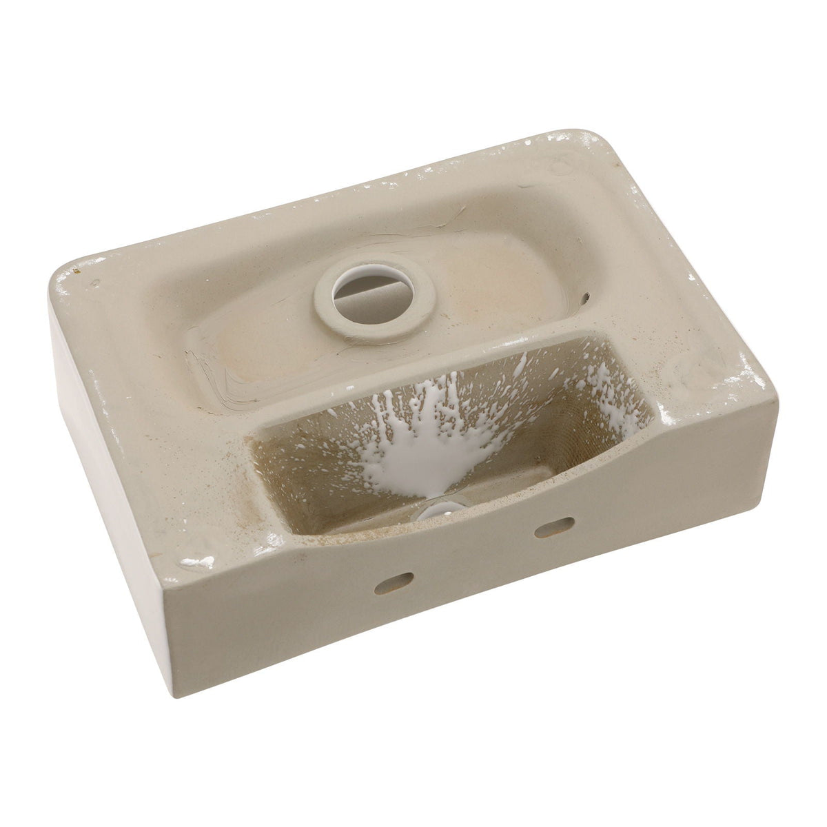 Ceramic Rectangle Wall Mount Bathroom Sink With Single Faucet Hole, photo 10 of 20