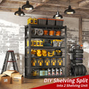 Industrial Heavy Duty Metal Garage Shelving Unit, Adjustable Storage Rack by HouseOfZazla