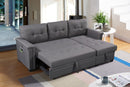 Ashlyn - Reversible Sleeper Sectional Sofa With Storage Chaise, USB Charging Ports And Pocket by Unique Piece Furniture