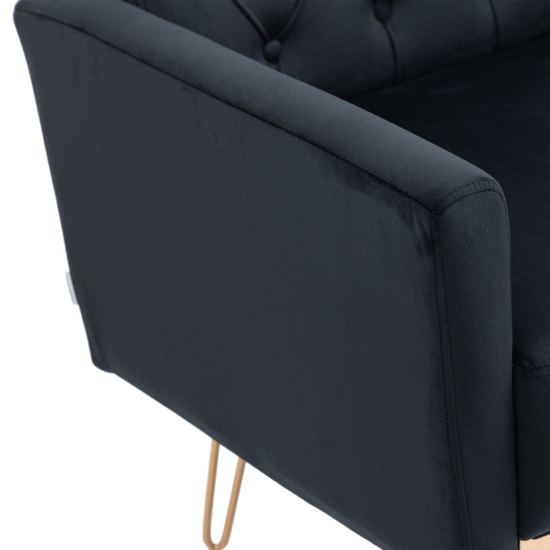 Accent Chair, leisure single sofa with Rose Golden feet