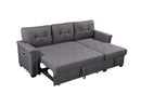 Ashlyn - Reversible Sleeper Sectional Sofa With Storage Chaise, USB Charging Ports And Pocket by Unique Piece Furniture