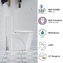 Glossy Tornado Flush 1 Piece Toilet With Dual Flush, Soft Close Seat - Gloss White by HouseOfZazla