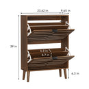 Medieval - Independent Shoe Cabinet With 2 Flip Drawers by Unique Piece Furniture