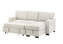 Estelle - Fabric Reversible Sleeper Sectional With Storage Chaise Drop-Down Table 2 Cup Holders And 2 USB Ports by HouseOfZazla
