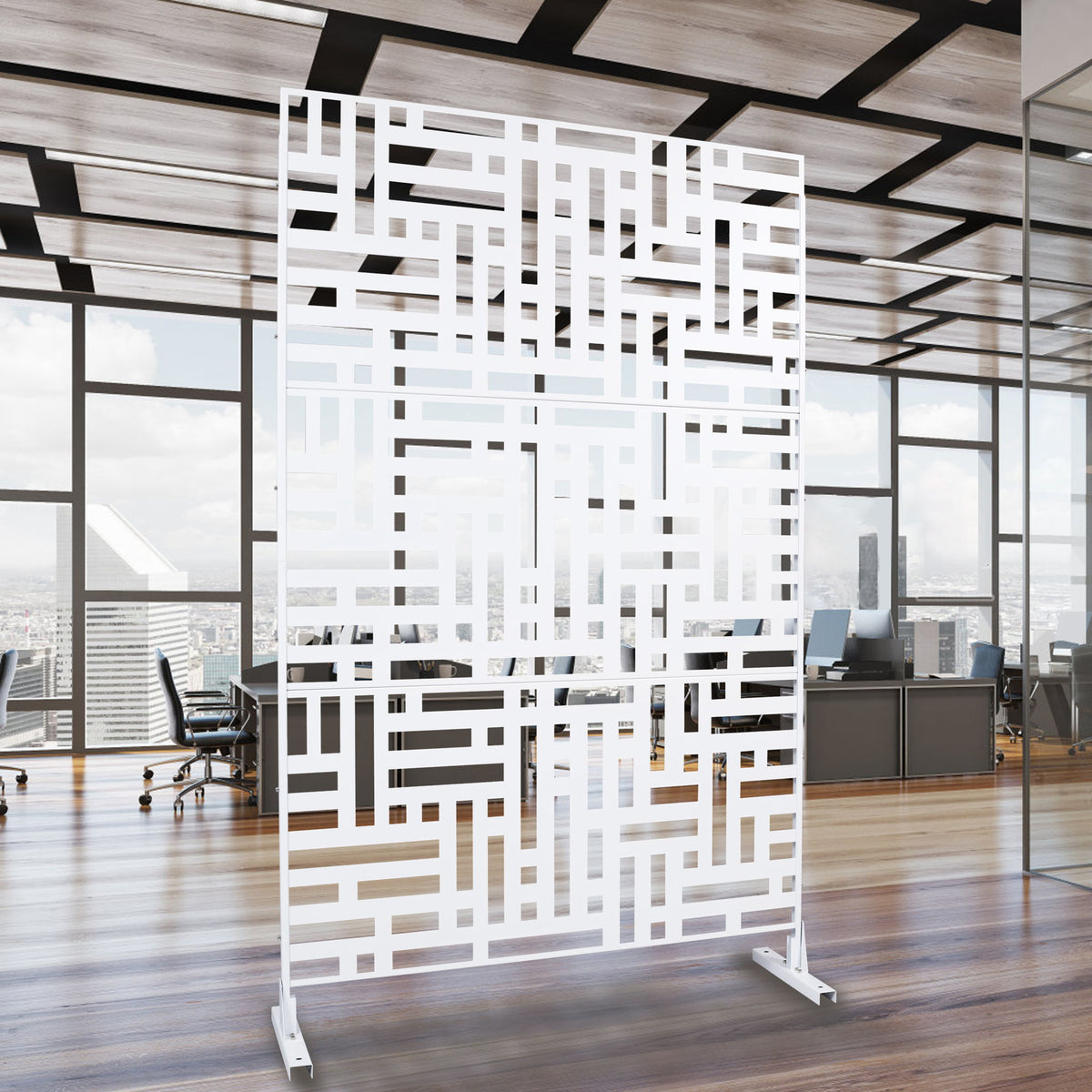 Decorative Freestanding Metal Privacy Screen For Indoor & Outdoor Use, photo 20 of 40